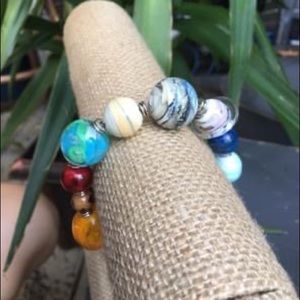Solar System Planet Glass Beads